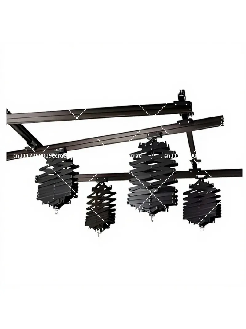 Ceiling Rail System with 4 Pantographs, Heavy Duty Curtain Track Mount