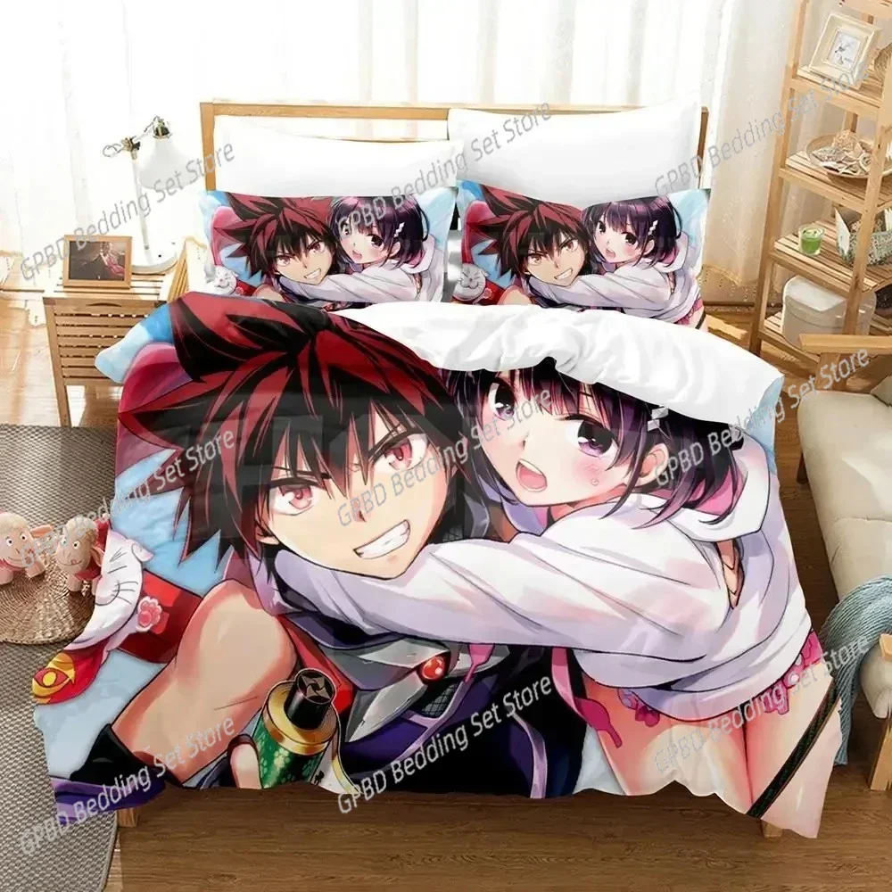 3D Print Anime Ayakashi Triangle Comfortable Duvet Quilt Cover Pillowcase Bedding Set Children Bedroom Decoration Home Textile