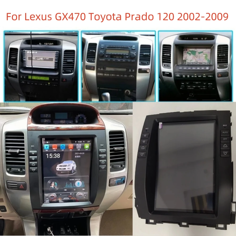 

Android Multimedia Player For Lexus GX470 Toyota Land Cruiser Prado 120 2002-2009 GPS Navigation Car Radio Head Unit Stereo