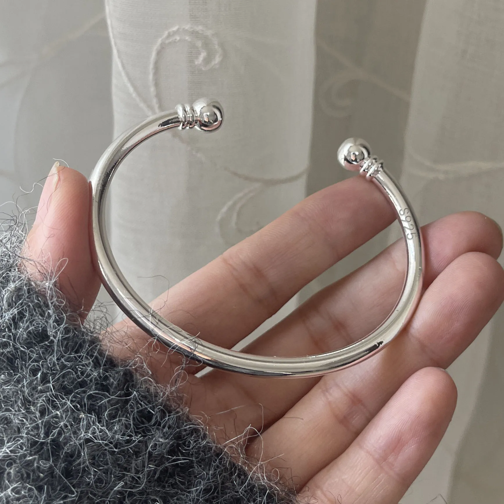 925 Sterling Silver Bracelets for Women Men String Accessories Trend Narrow Ball Pendant Party Jewelry Gift