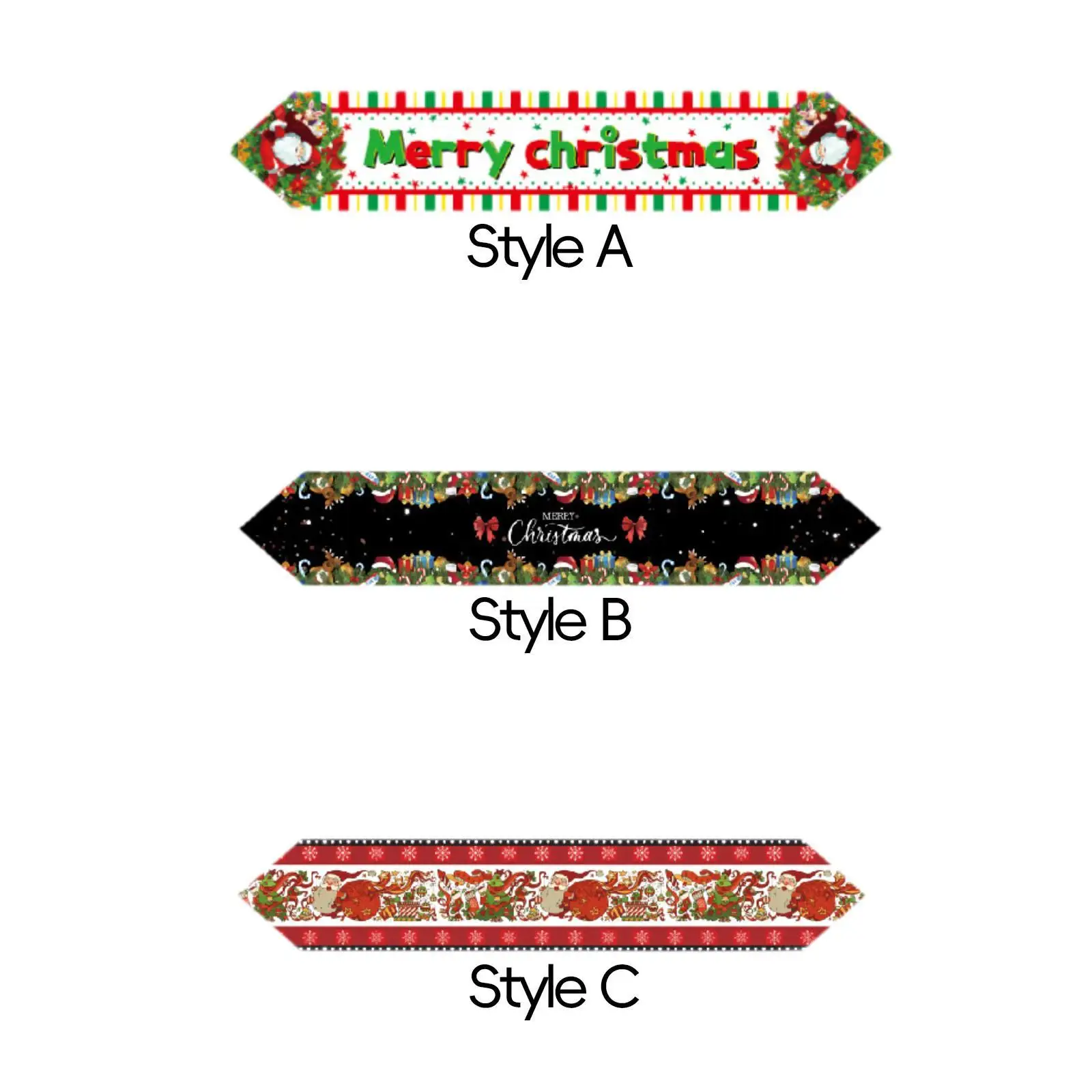 Christmas Table Runner Trendy Creative Table Setting Decor Non Slip Decorative 12 x 72 inch for Party Holiday Xmas Home Indoor