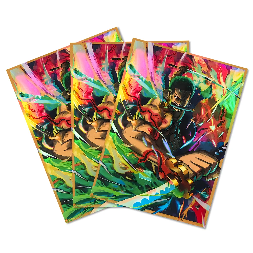 

60PCS One Piece Zoro Collection Card Sleeves Protector for PTCG/MGT 67*92mm, Foil Anime Card Sleeve for Card Enthusiasts ﻿