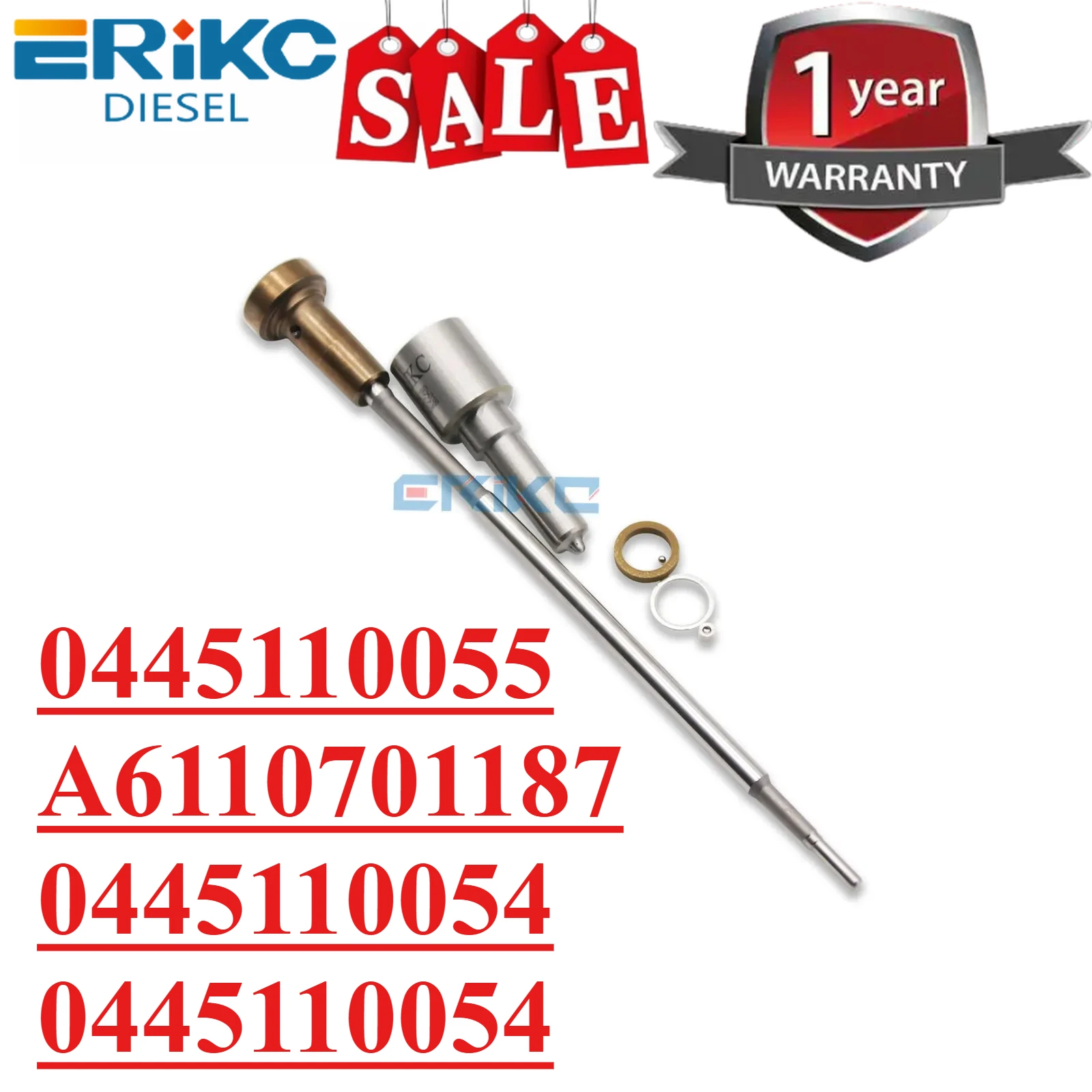 0445110055 A6110701187 0445110054 0445110054 New Injector Repair Kit Nozzle DSLA156P1079 Valve F00VC01309 Sealing Ring
