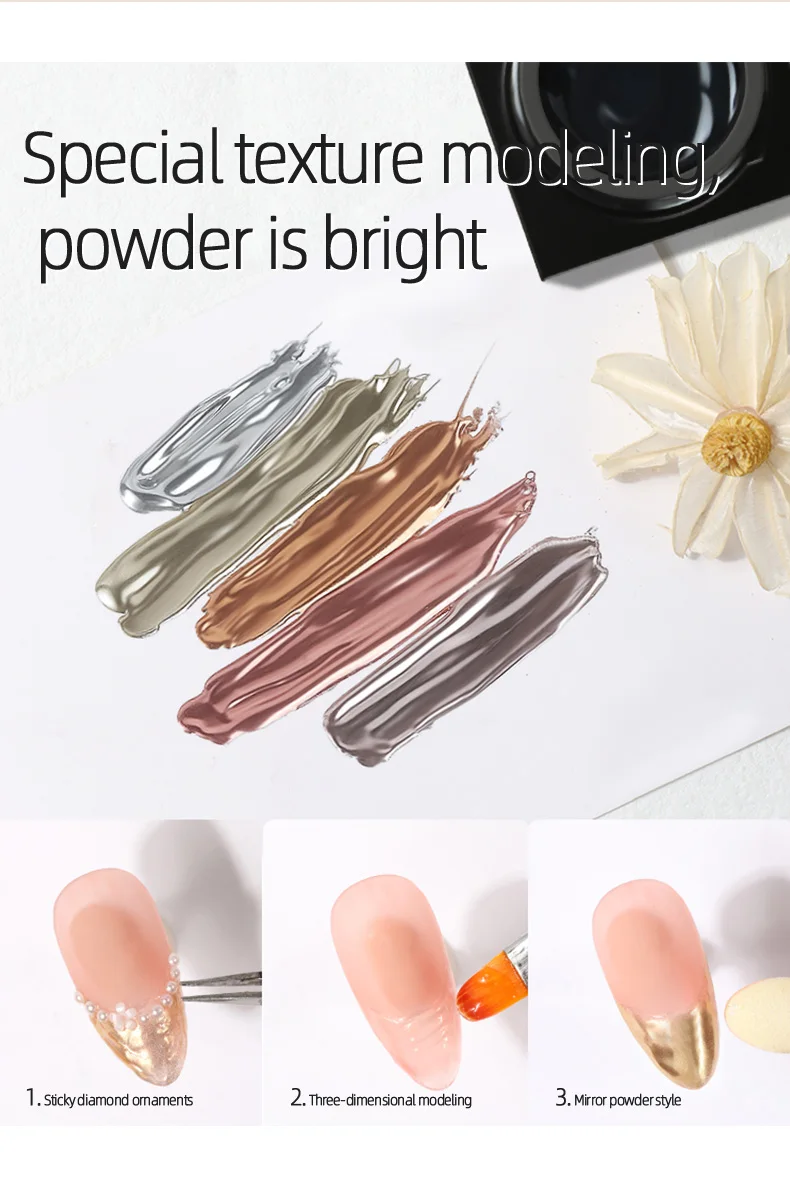 Modellierung Gel Nagellack Halbfeste Magie Spiegel Pulver Modell Gel 3D Tranparent Nagel Kleber Soak Off UV LED Nail art Dekoration – Detail 3