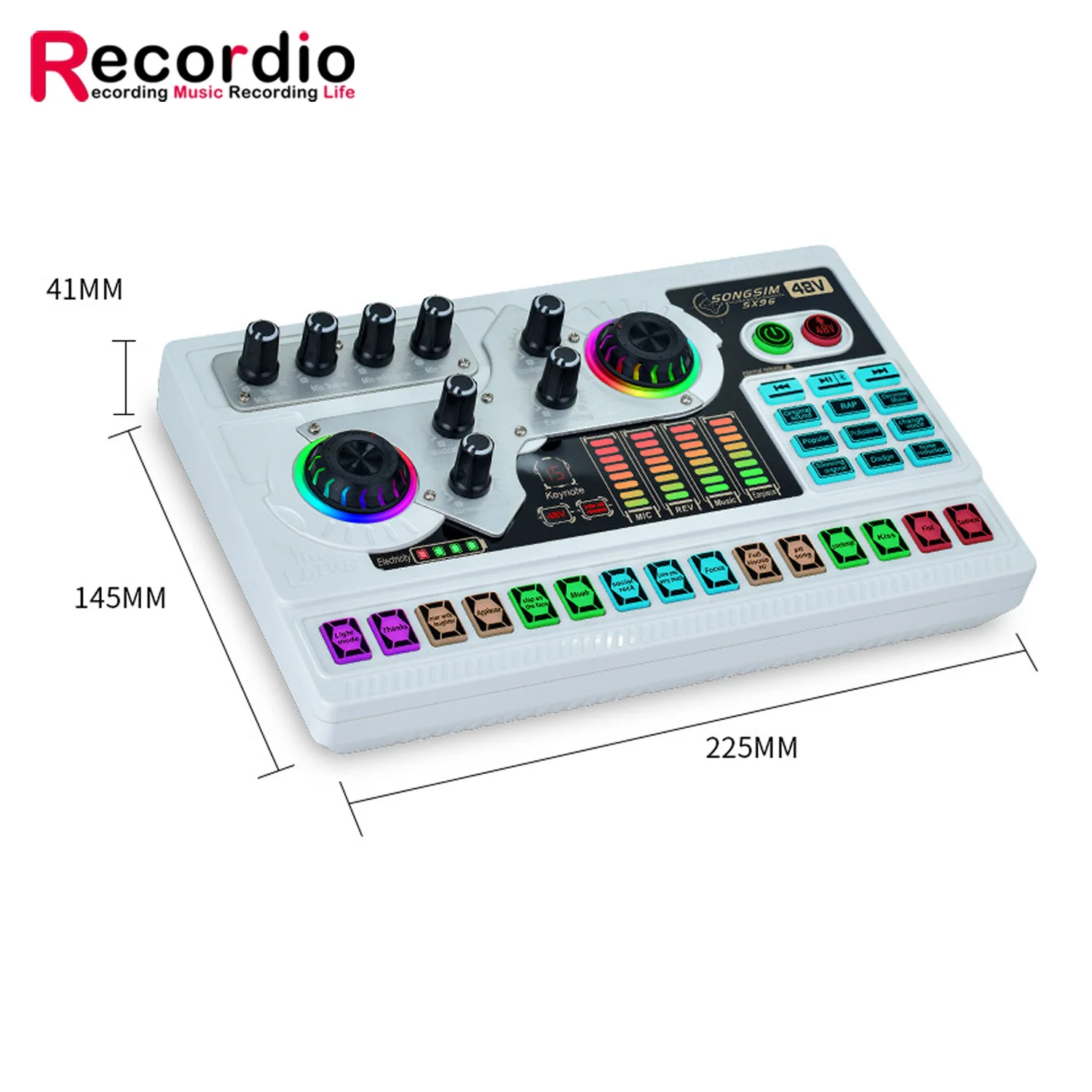 XLR Microphone Podcast Studio Professional 48V Live Sound Card Audio Interface Equipment Mic Recording OTG Audio Sound Card