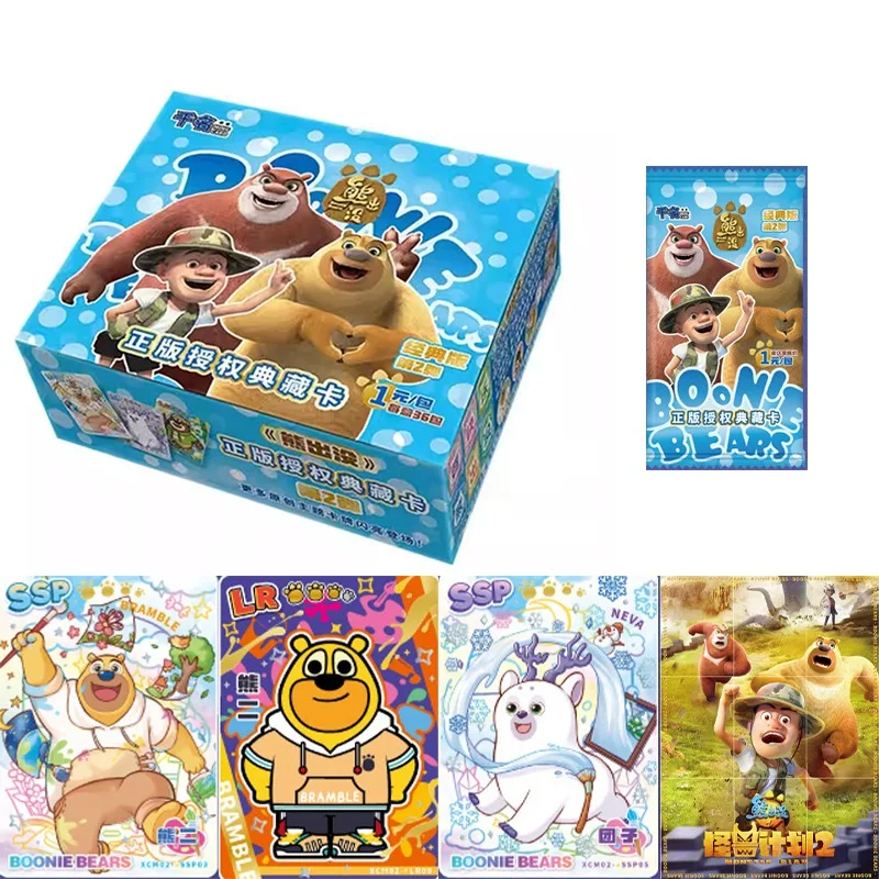 

Boonie Bears Official Collectible Cards Classic Edition Anime Peripherals Logger Vick Briar Holiday Gifts Flash Card Toy