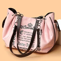 Bolso de mano de ante sintético con estampado de letras para mujer, bolso de mano Retro de gran capacidad para desplazamientos diarios y llevar a mano. Bolso de calabaza