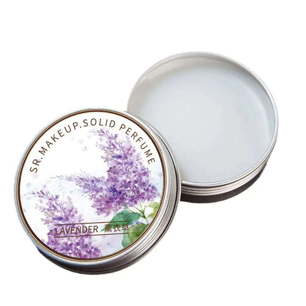 Bálsamo de fragrância sólida portátil para homens e mulheres, duradouro, longo, natural, flor, lavanda, rosa, fragrância, perfume, I4p9