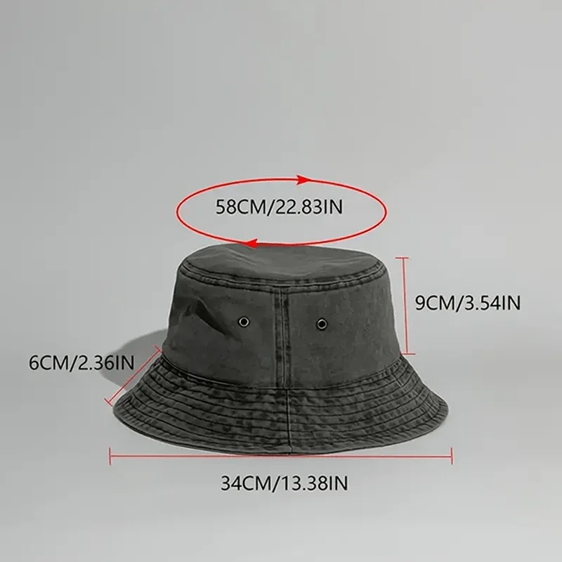Lightning Bolt Print Distressed Bucket Hat - Vintage Retro Cap Suitable for Back to, Graduation, Easter & Valentine' Day, Machin