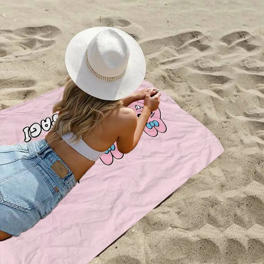 Cute O-OpanchuS-S Usagi Microfiber Blanket Quick Drying Beach Towels Oversized Printing Super Absorbent Pool Towel Blanket