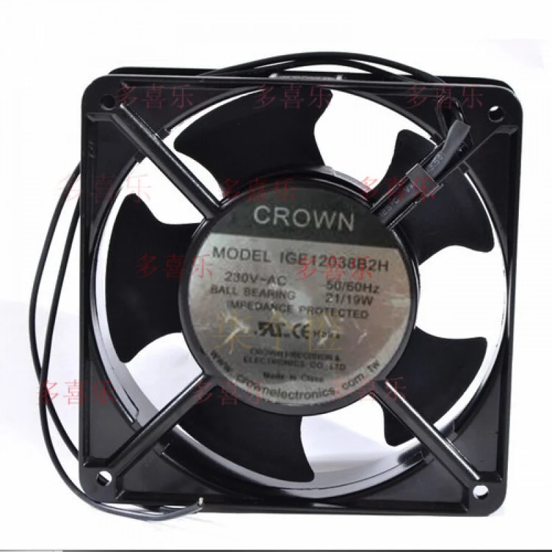 

ZMZM 1 шт. для МОДЕЛЬ Вентилятора CROWN IGE12038B2H AC 230 В 21/19 Вт 12038 12 см 2-проводной охлаждающий вентилятор