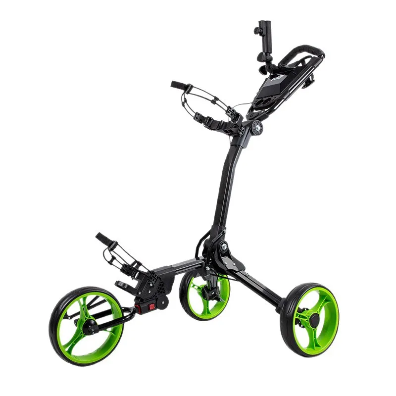 

Golf three-wheel ball bag trolley Foldable course supplies Aluminum alloy ball bag trolley
