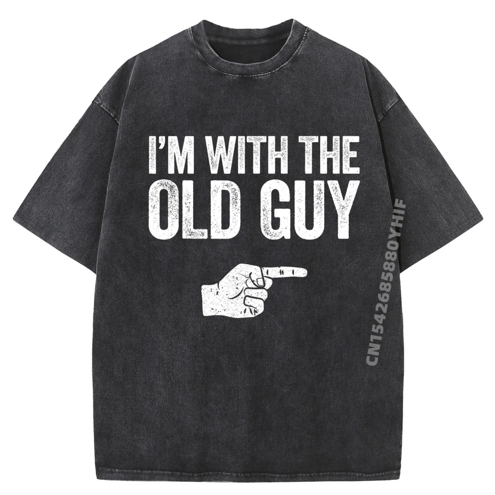 

Топы с графическим рисунком, футболки со скидкой, потертая футболка в стиле ретро, мужские футболки «Я с стариком», новейшая футболка с принтом