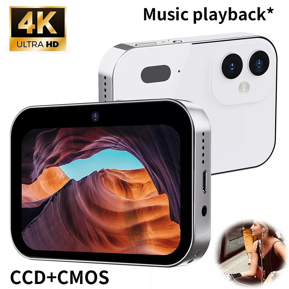 

128G 4K Digital Camera Night Vision Triple Lens HD 64MP 3Inch Touch Screen Entertainment Digital Camera OTG Transmission 3600mAh