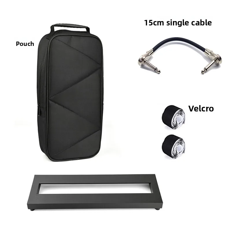 

Aluminum Alloy Guitar Effect Pedal Board Single Blo Stand with Bag Storage Pouch Magic Tape Guitar Accories
