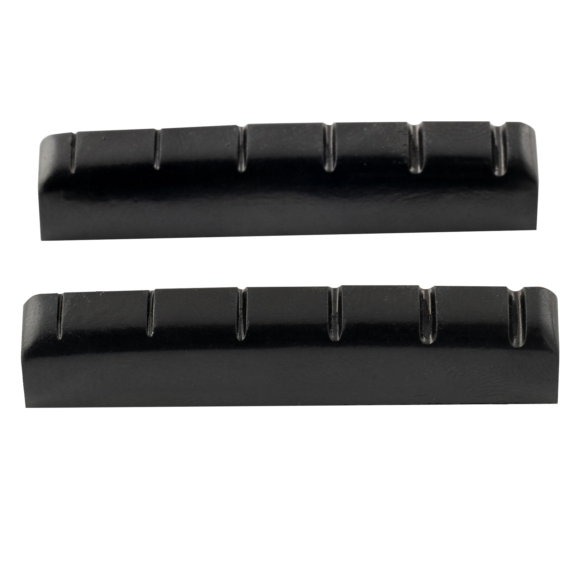Musiclily Pro Urea-Harz Kunststoff Geschlitzte 44mm E-Gitarren LP-Style Saitenhalter mit Flachem Boden für 6-Saitige LP-Style Gitarre (2er-Set)