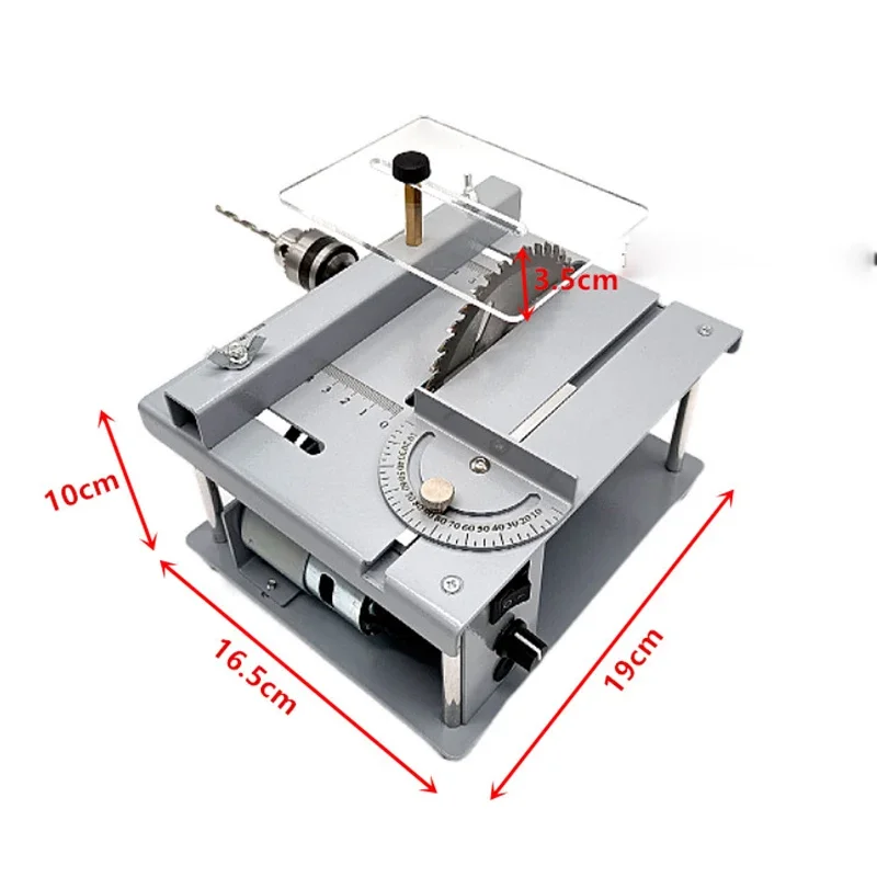 Small and Micro Multi-function Table Saw PCB Small Desktop Cutting Machine Diy Model Woodworking Household Mini Electric Saw