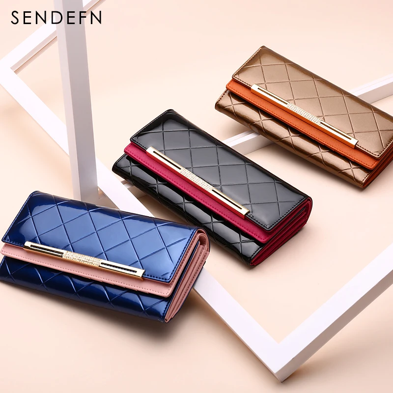 

HOT!!! 100% Genuine Leather Fashion Women's Wallet Female Clutch Purse Long Wallet Women's Purses Money Bag Coin Purse