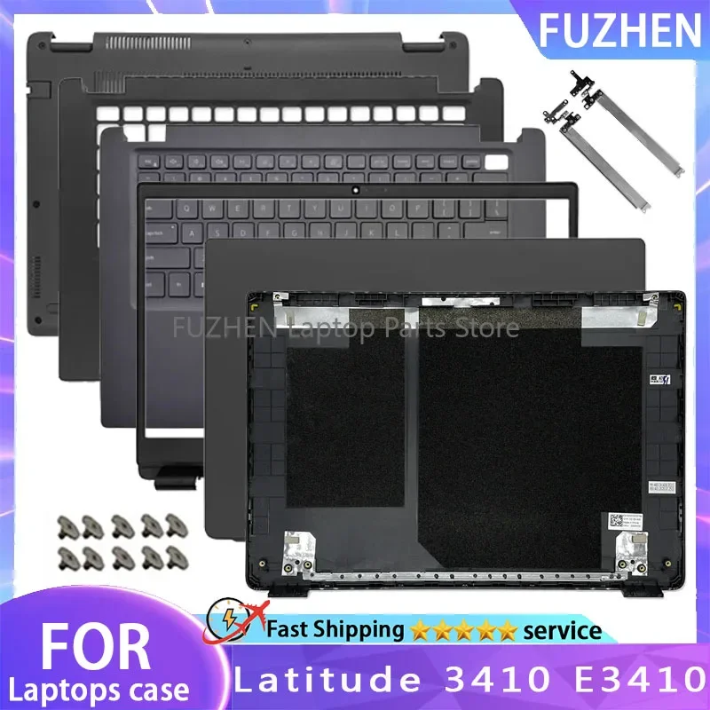 For Dell Latitude 3410 E3410 Laptop LCD Rear Cover/Front Frame/Palm Pad Keyboard/Bottom Cover/Hinge 0GMYC0 00MC2P 0VMY1K Black