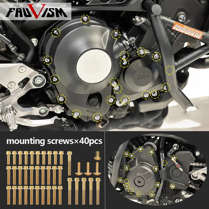 Suitable for YAMAHA XSR900 2016+ 40-piece set motorcycle engine M6 bolts Torx hex head star head stainless steel screws A2-70