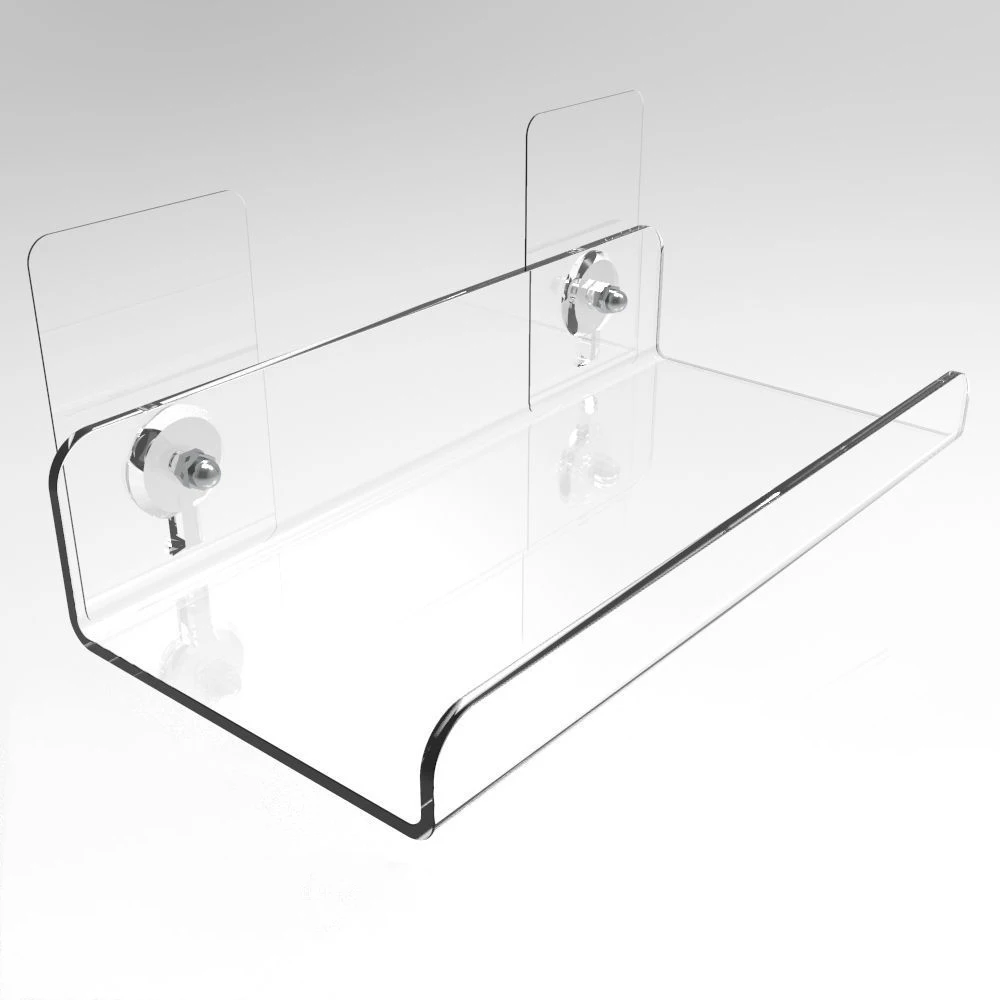 

1/2 PCS Transparent Acrylic Bathroom Shelf Wall-mounted Partition Free Punching Kitchen Toilet Shelf L-shaped U-shaped