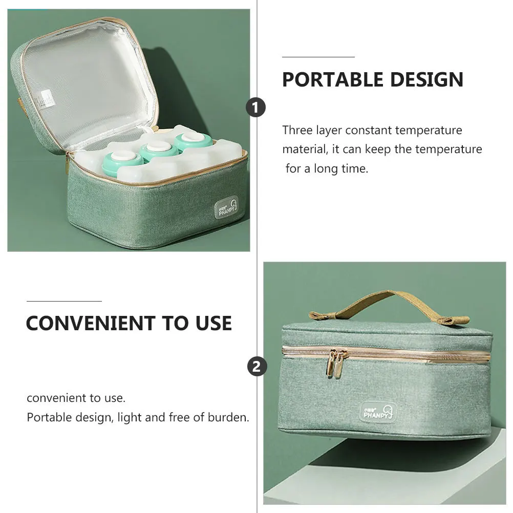 

Breast Milk Storage Bag 3 Layer Insulated Waterproof Portable Breast Milk Fresh Keeping Bag for Baby Bottle Organizer