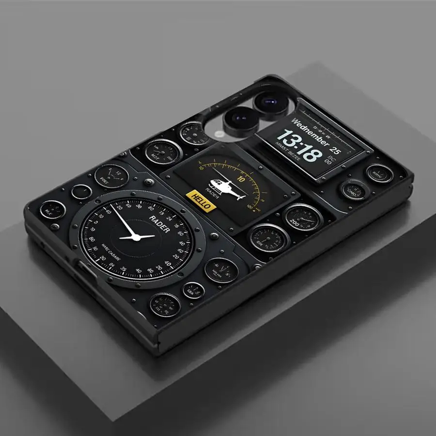 Case for Samsung Galaxy Z Fold8 Wide ZFold Wide Z Fold 8 ZFold8 Luxury Phone Cover Aircraft Instrument Panel Pattern