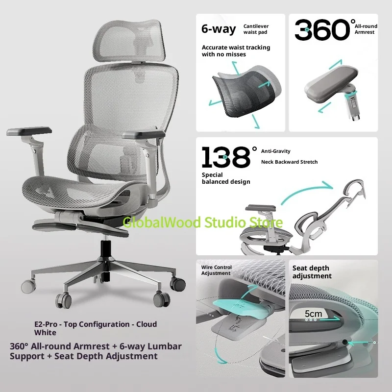 

Gaming Modern Office Chair Office Furniture Reclining With Footrest Living Room Chairs Armchairs Computer Desk Chair Girl Magalu