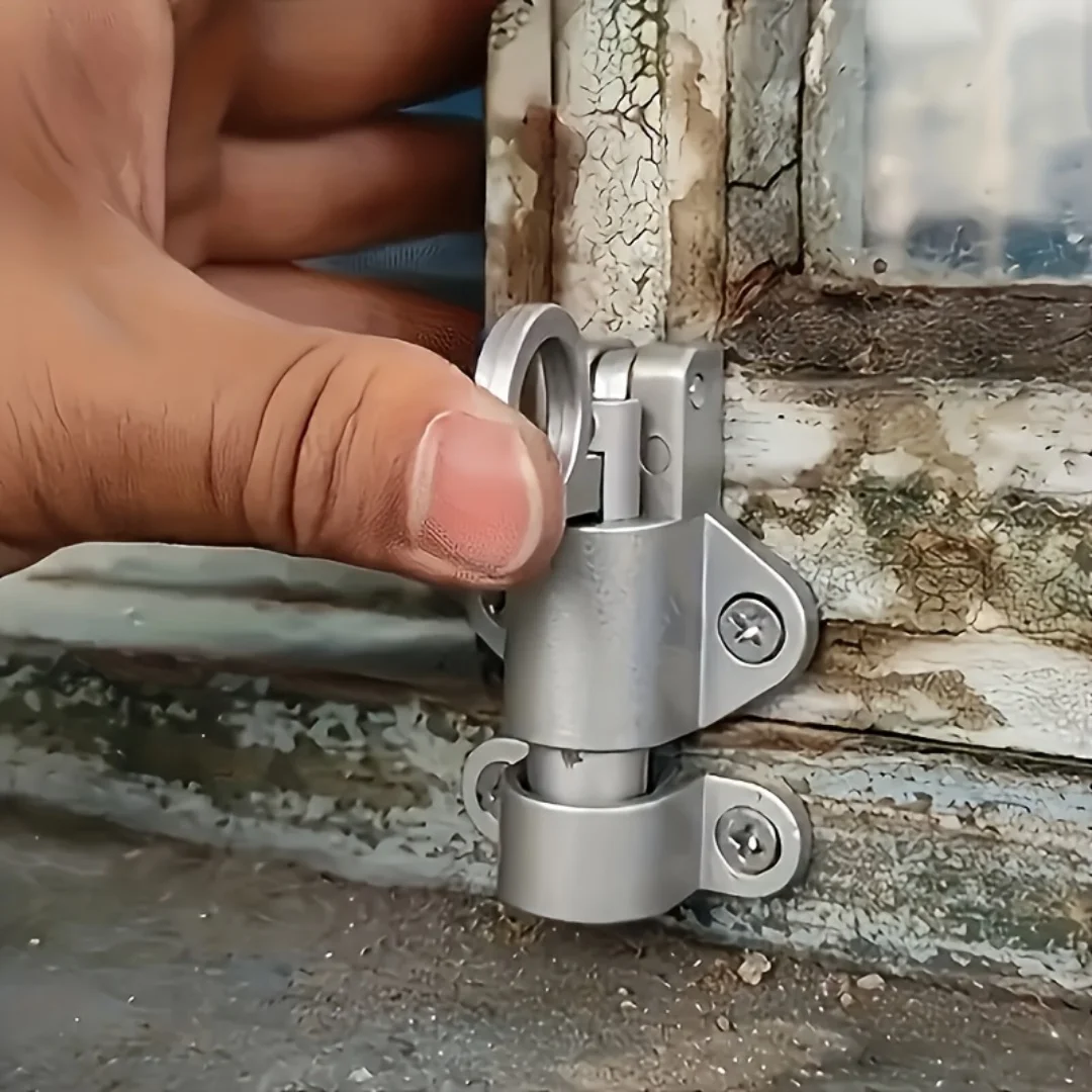 1PC Spring Door Bolt Lock - Automatic And Self-Closing Safety Durable Jumping Mechanism with Safety Pull Ring