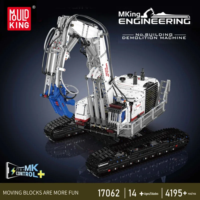 Mould King Camion tecnico Giocattoli La macchina da demolizione dell'edificio RC Building Block Assembly Car Brick Regalo di Natale per bambini