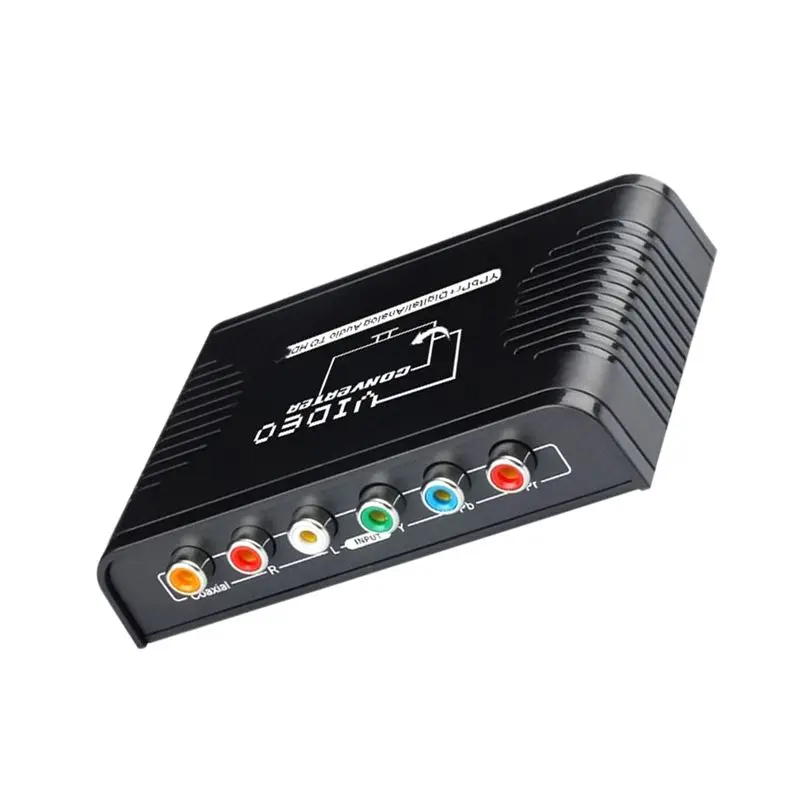 B27B For Wii-DVD TV Compatible Ypbpr To Converter Adapter With Audio Support 5-RCA Component To HD Cable Conversion