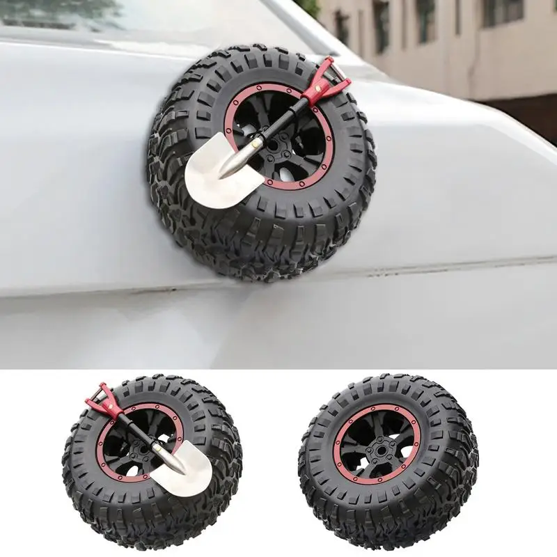 Spare Tire Model Of Automobile Car Tail Decor Novelty Car Accessories Interior Trunk Auto Exterior Miniature Spare Tire Shovel