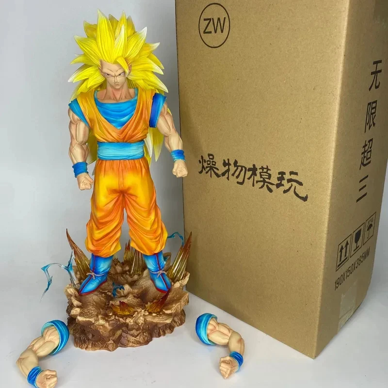 

Коллекционная фигурка Dragon Ball JT Dry Matter Unlimited Super Three Goku с несколькими сменными руками и подставкой, аниме-модель ручной работы