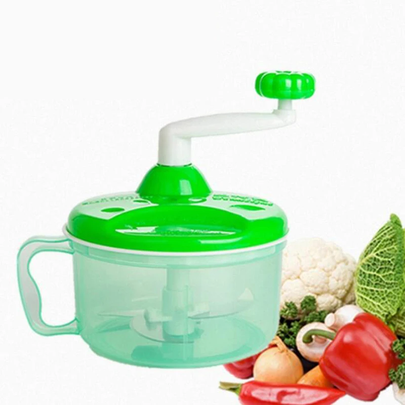 Multi-function Kitchen Manual Food Processor Meat Grinder Mincer Vegetable Chopper Shredder Cutter Garlic Mixer Blender