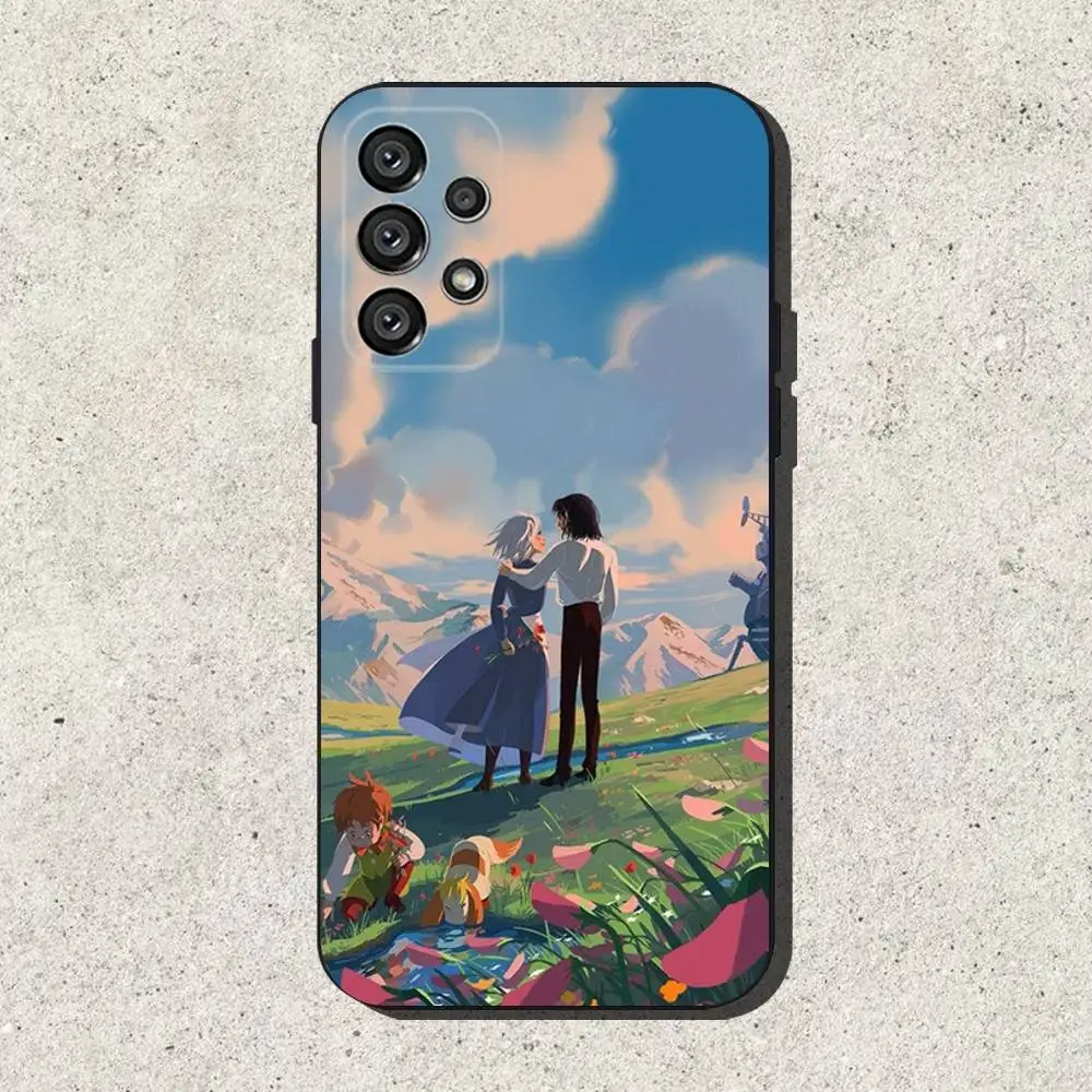 H-Howls M-Moving C-Castle Phone Case For Samsung S25,S24,S21,S22,S23,S30,Ultra,S20,Plus,Fe,Lite,Note,10,9,5G Black Cover