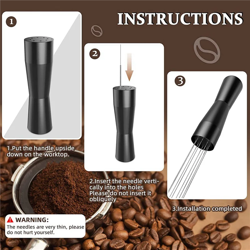 ABVI-2X Espresso Kaffee Rührer Nadel Hand Tampers WDT Werkzeug Espresso Barista Verteilung Nadel Verteilung Werkzeug
