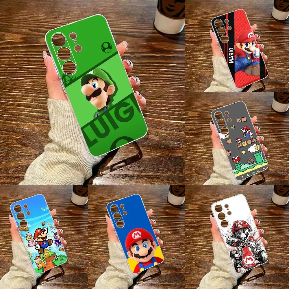 

Anime Super S-MarioS Bros Phone Case For Samsung S26,25,24,23,22,21,20,30,Ultra,Plus,Fe,Lite Transparent Cover