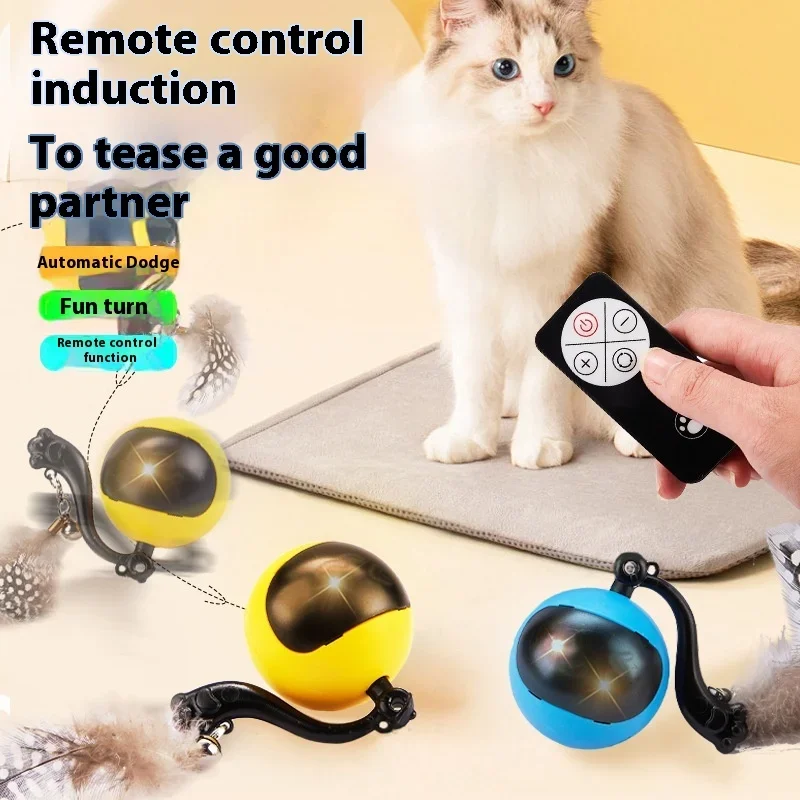 Boule roulante électrique intelligente pour chat paresseux, jouets magiques pour animaux de compagnie, son ennuyé, plonger oyant