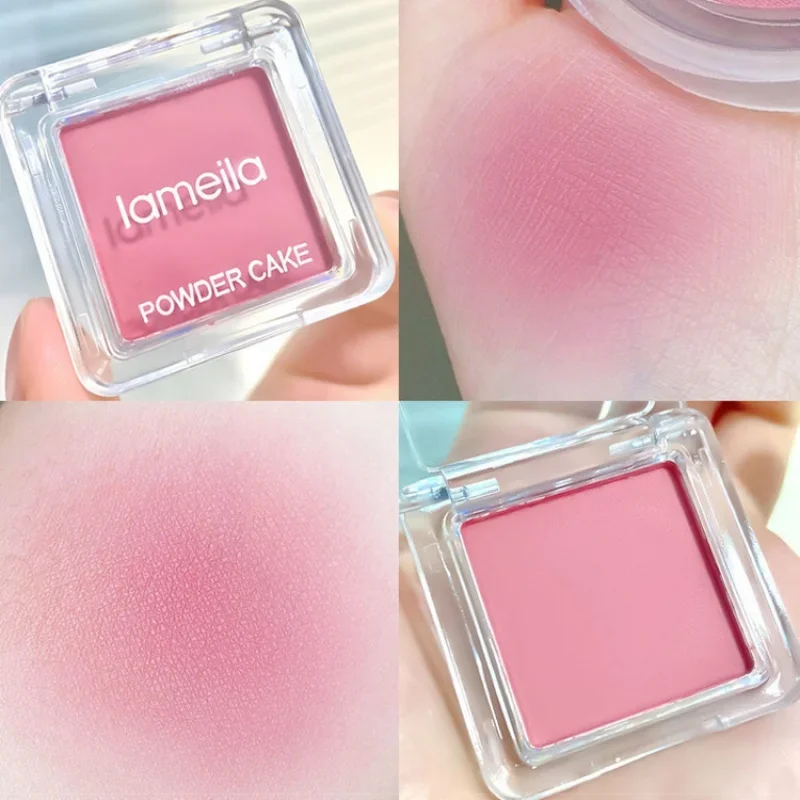 Face Blusher Matte Natural Cheek Tint Brighten Face กันน้ํา Face Contouring เครื่องสําอางค์ Blush Powder นุ่มแต่งหน้าหญิง 1 ชิ้น
