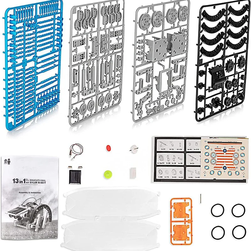 13-in-1 Robotkit op zonne-energie STEM Educatief doe-het-zelf-montagespeelgoed met intelligente wetenschapspuzzels Creatieve cadeaus voor jongens en meisjes