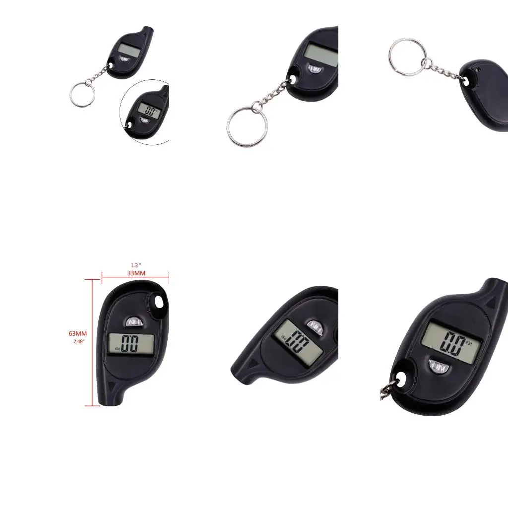 

Маленький брелок с манометром в шинах для мотоцикла, велосипеда, автомобиля, внедорожника, квадроцикла, мини ЖК-дисплей, воздуха