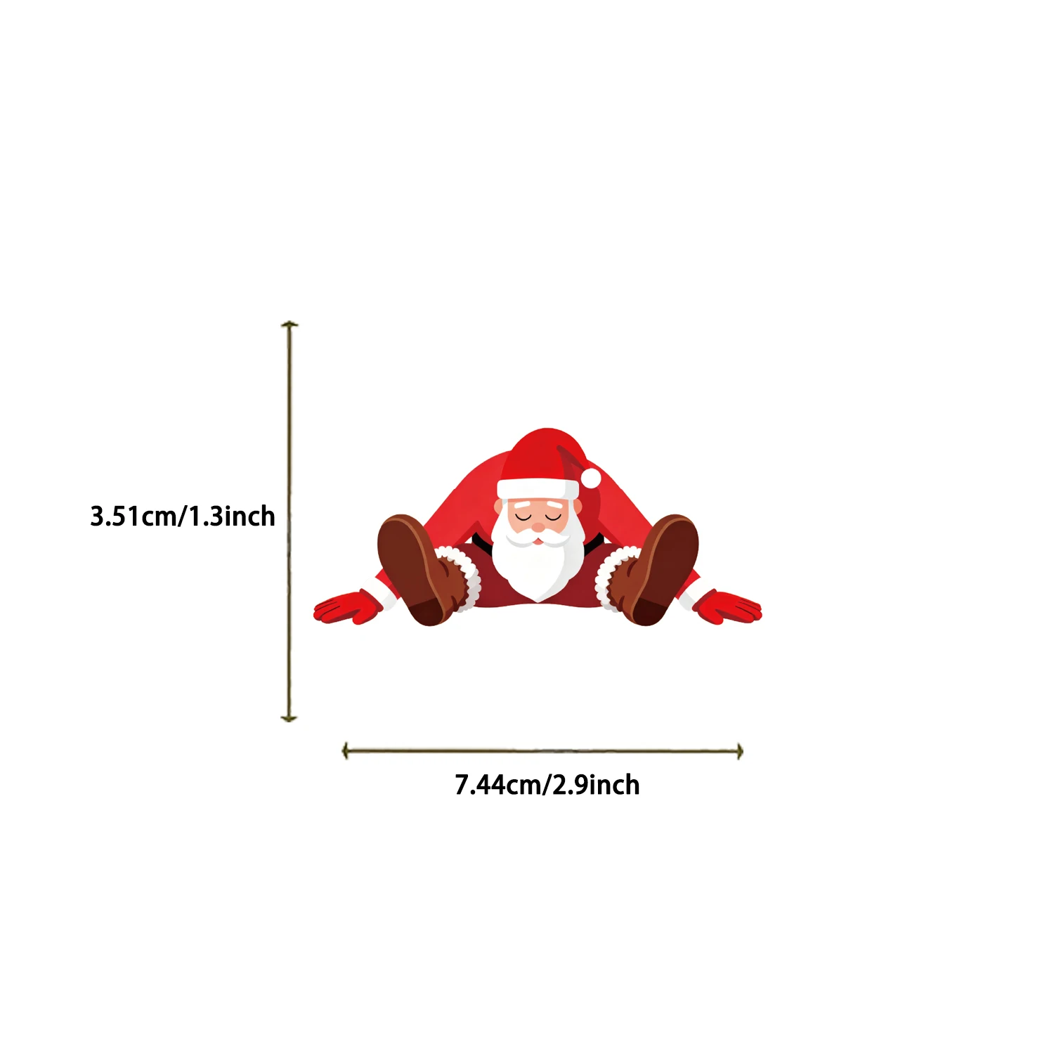 50 Stück lustige Yoga-Weihnachtsmann-Weihnachtsaufkleber für Handyhüllen, Laptop, Koffer, Wasserbecher, wasserdichte PVC-Aufkleber, Sport-GYM-Aufkleber