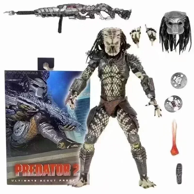 NECA 7inch Predator 2 Ultimate Scout Predator High Quality PVC Action Figure Model Toy Present for Friends