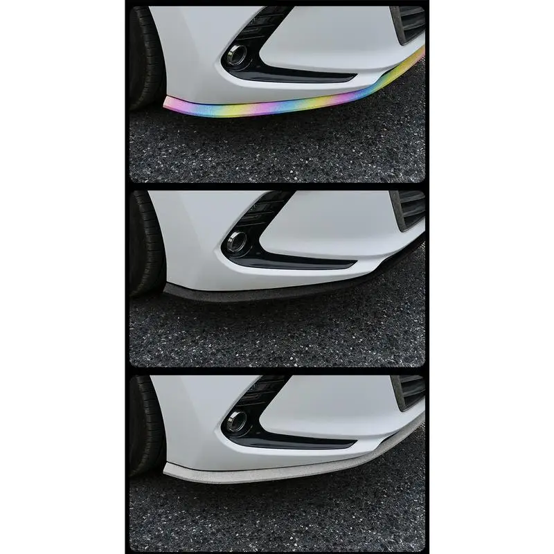 Front Bumper Strip Car Front Lip Bumper Protector Flexible Rubber Body Trim Adhesive Protection Tool For Outing Traveling