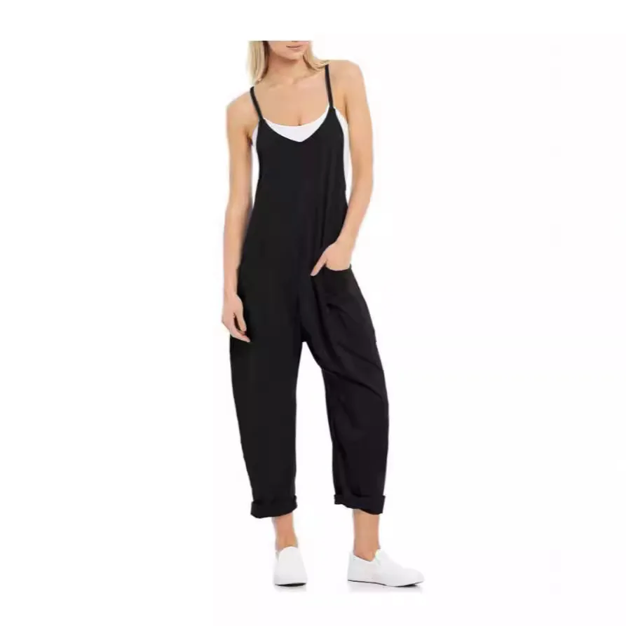 Women's Casual Pocket Strap Jumpsuit Overalls