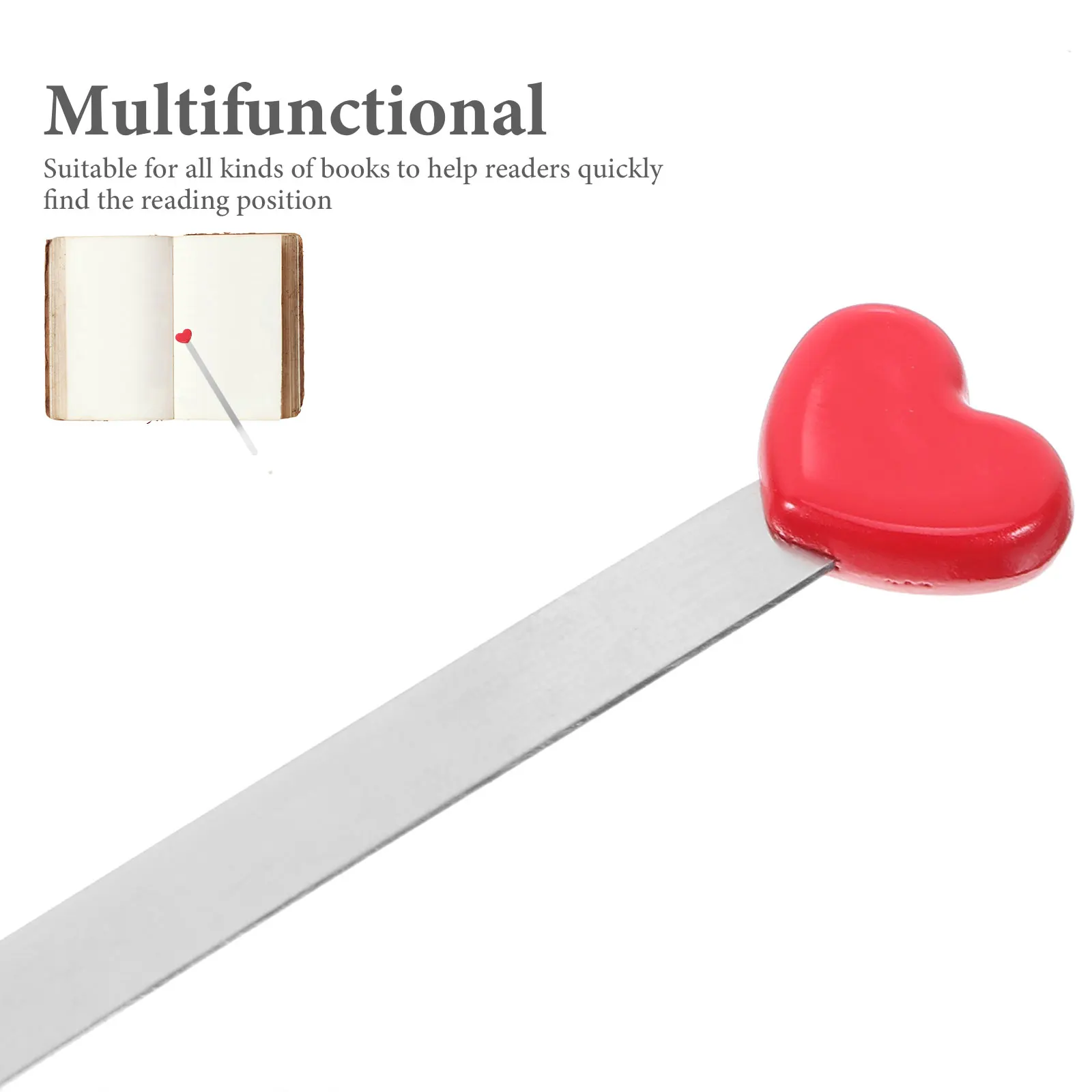

Love Shaped Metal Bookmarks Silver Color Lightweight Reading Page Markers Gifts Retro Style Home Decor Accessories