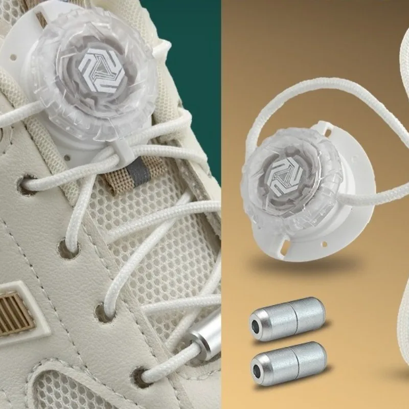 1Pair No Tie Swivel Buckle Shoelaces Elastic Lazy Shoe Laces for Kids Adults Sneakers Accessories