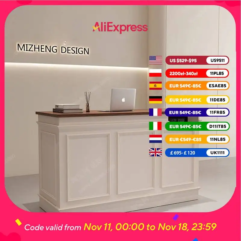 

Large Aesthetics Reception Desks Beauty Display Modern Salon Reception Desks Luxury Design Bancone Da Reception Furniture