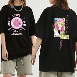 Hot Anime Kanroji Mitsuri Printing T-shirt Women Fashion Short Sleeve Street Casual Personality Y2k Summer T-shirt