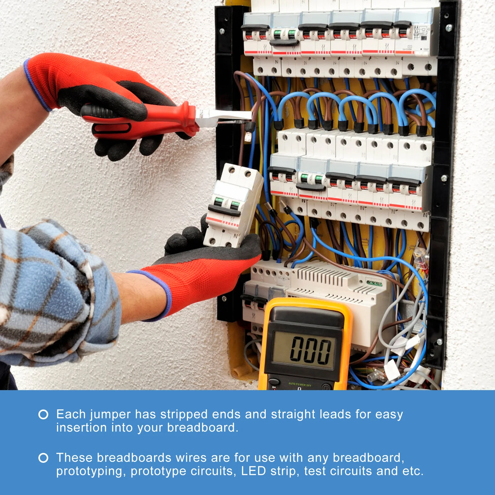 120Pcs Solderless Breadboard Jumper Wires Male to Male Flexible Assorted Cables for Electronic Prototyping and School Projects